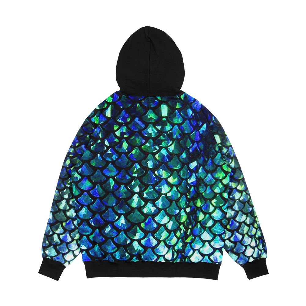 Mermaid Fish Scales And Shimmery Glimmer Men's All-Over-Print Hoodie - Image 2