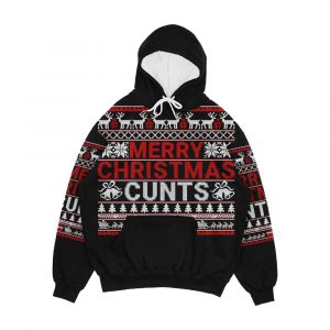 Merry Christmas Cunts Ugly Christmas Sweater Gift Classic Men's All-Over-Print Hoodie
