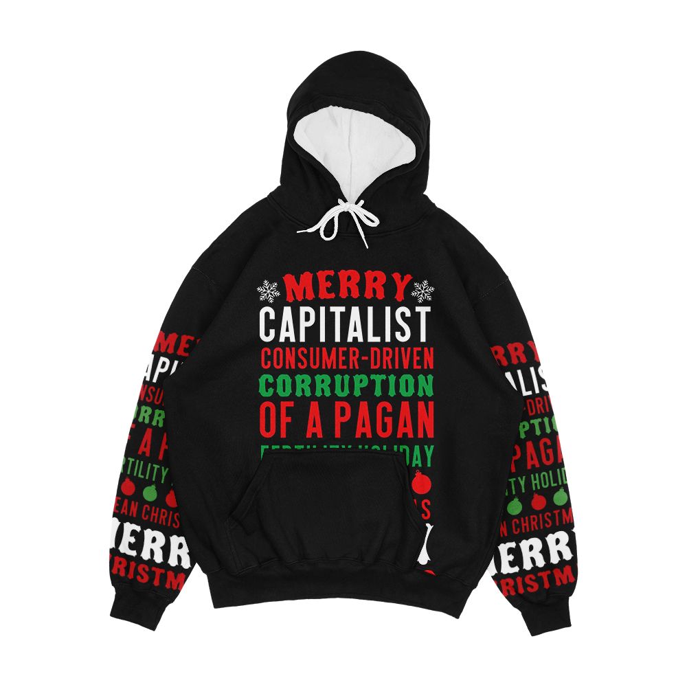 Merry Corruption Of A Pagan Holiday Men's All-Over-Print Hoodie