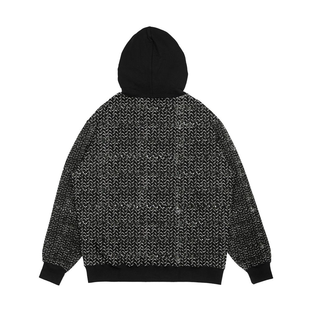 Metal Chainmail Medieval Halloween Costume Knight s Armor Art Men's All-Over-Print Hoodie - Image 2