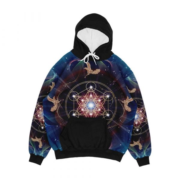 Metatron s Cube Merkabah Peace And Balance Men's All-Over-Print Hoodie