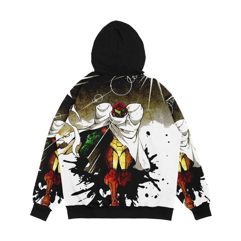 Metroid Samus The Nomad Men's All-Over-Print Hoodie - Image 2