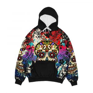 Mexican Skull Sugar Skull Day Of The Dead Dias De Los Muertos Men's All-Over-Print Hoodie