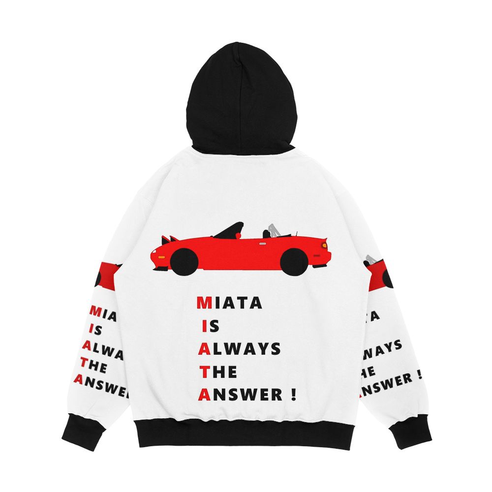 Miata Is Always The Answer Men's All-Over-Print Hoodie - Image 2