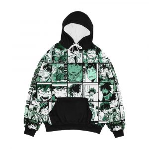 Midoriya Izuku Collage Color Version Men's All-Over-Print Hoodie