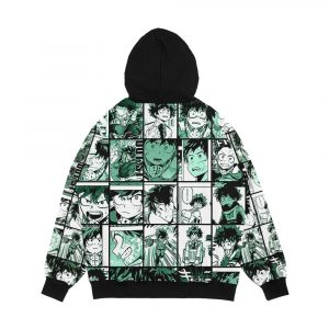 Alternative view of Midoriya Izuku Collage Color Version Men's All-Over-Print Hoodie