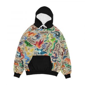 Mini Dragon Compendium Men's All-Over-Print Hoodie
