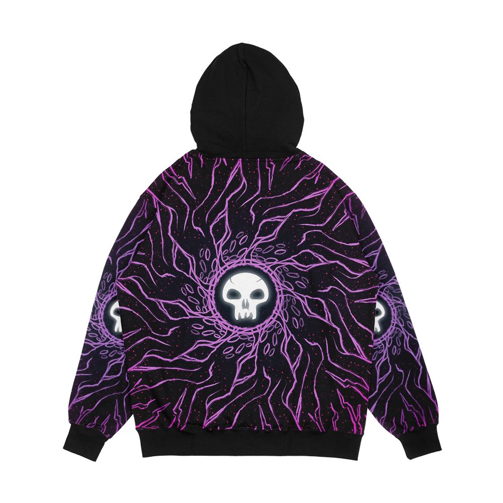 Minimalist Mana Skull Ii Men's All-Over-Print Hoodie - Image 2