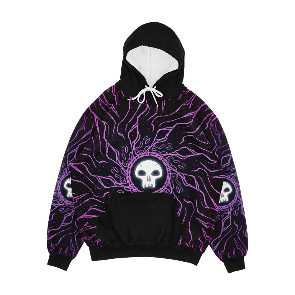 Minimalist Mana Skull Ii Men's All-Over-Print Hoodie