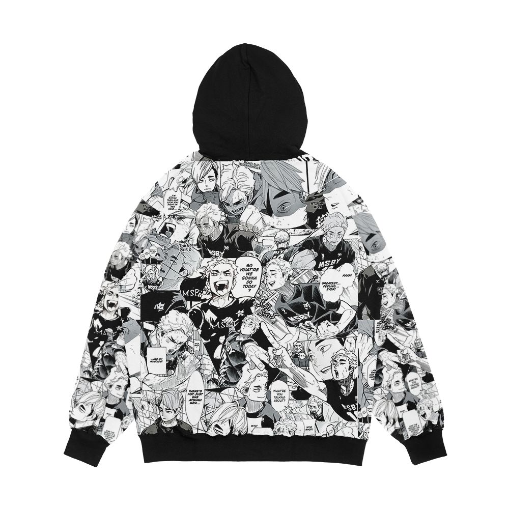 Miya Atsumu Manga Collage Haikyuu Men's All-Over-Print Hoodie - Image 2