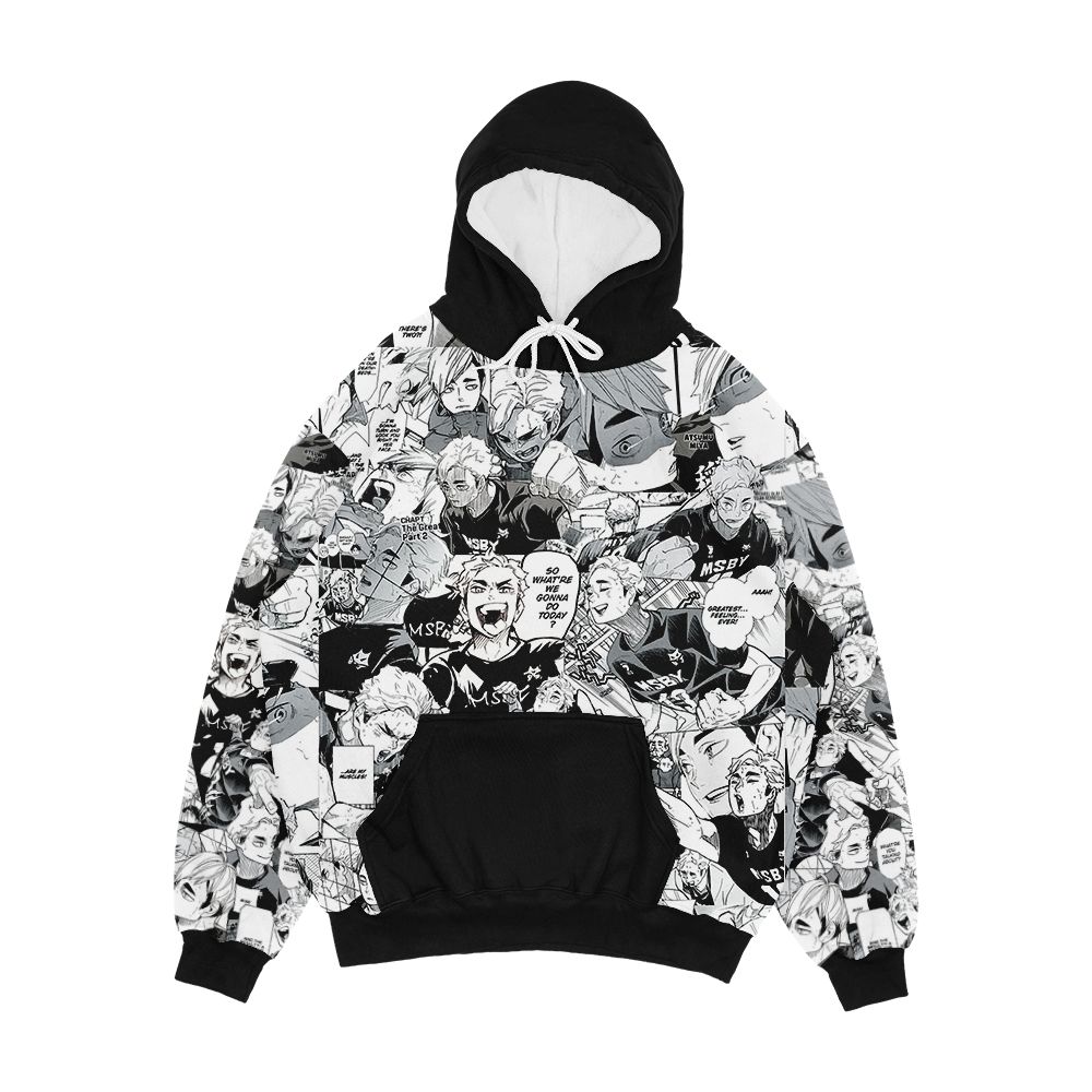 Miya Atsumu Manga Collage Haikyuu Men's All-Over-Print Hoodie