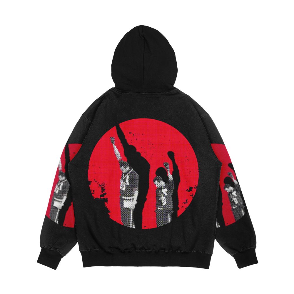 Moments In History Mexico 68 Tommie Smith Men's All-Over-Print Hoodie - Image 2