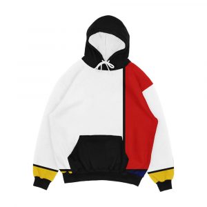 Mondrian Style Abstract Art Men's All-Over-Print Hoodie