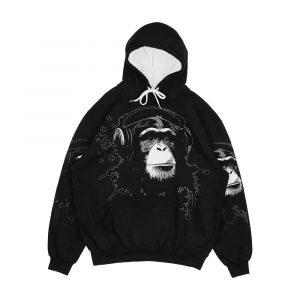 Monkey Business Black Men's All-Over-Print Hoodie