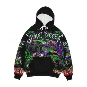 Monster Jam Grave Digger Monster Truck Art Fans Men's All-Over-Print Hoodie