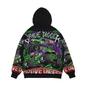 Alternative view of Monster Jam Grave Digger Monster Truck Art Fans Men's All-Over-Print Hoodie