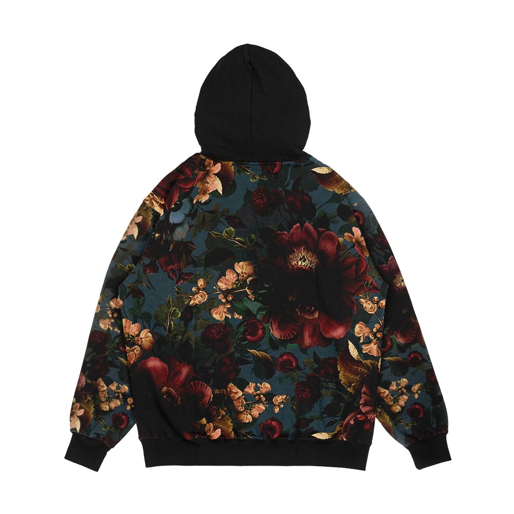 Moody Florals Mystic Night 10 Men's All-Over-Print Hoodie - Image 2