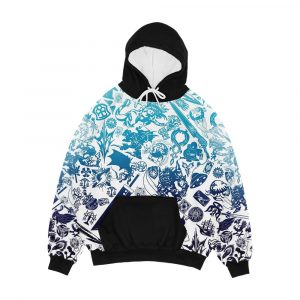 Moogle Verse Blue Men's All-Over-Print Hoodie