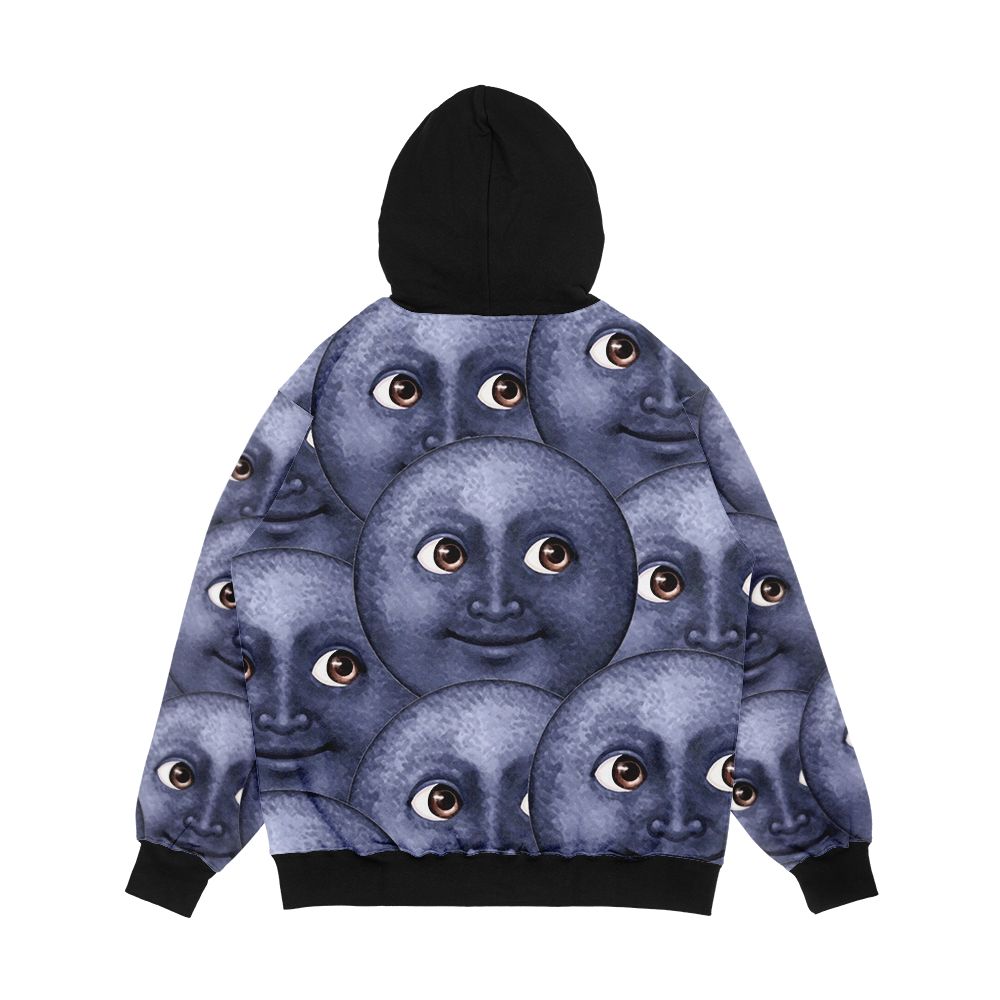 Moon Emoji Men's All-Over-Print Hoodie - Image 2
