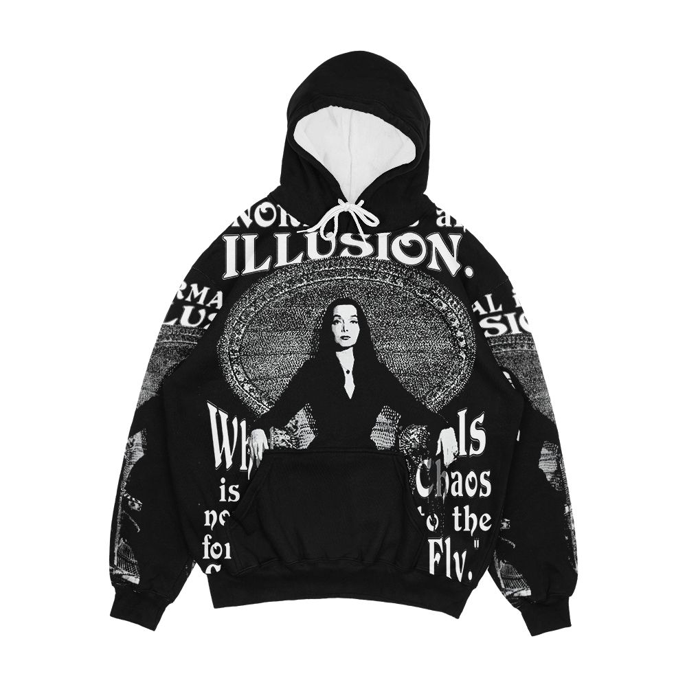 Morticia Addams Normal Is An Illusion Men's All-Over-Print Hoodie