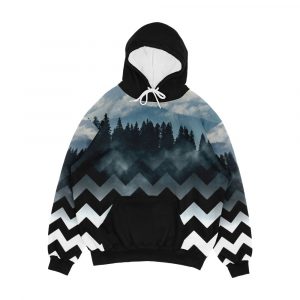 Mountains Chevron Men's All-Over-Print Hoodie