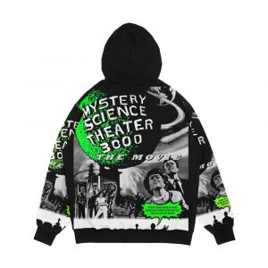 Alternative view of Mst3K The Movie Black And White Poster Men's All-Over-Print Hoodie