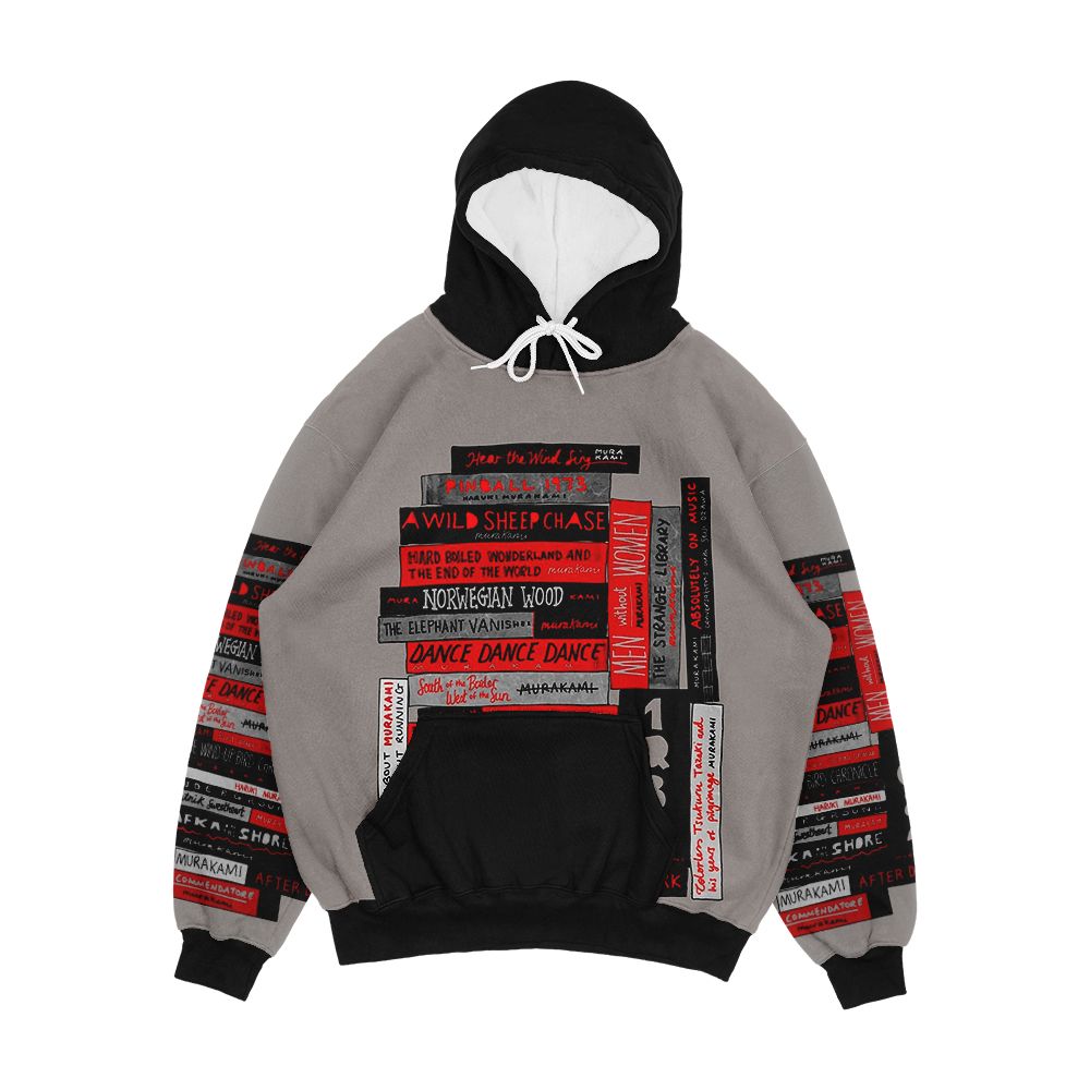 Murakami Book Stack Fanatic Colour Men's All-Over-Print Hoodie
