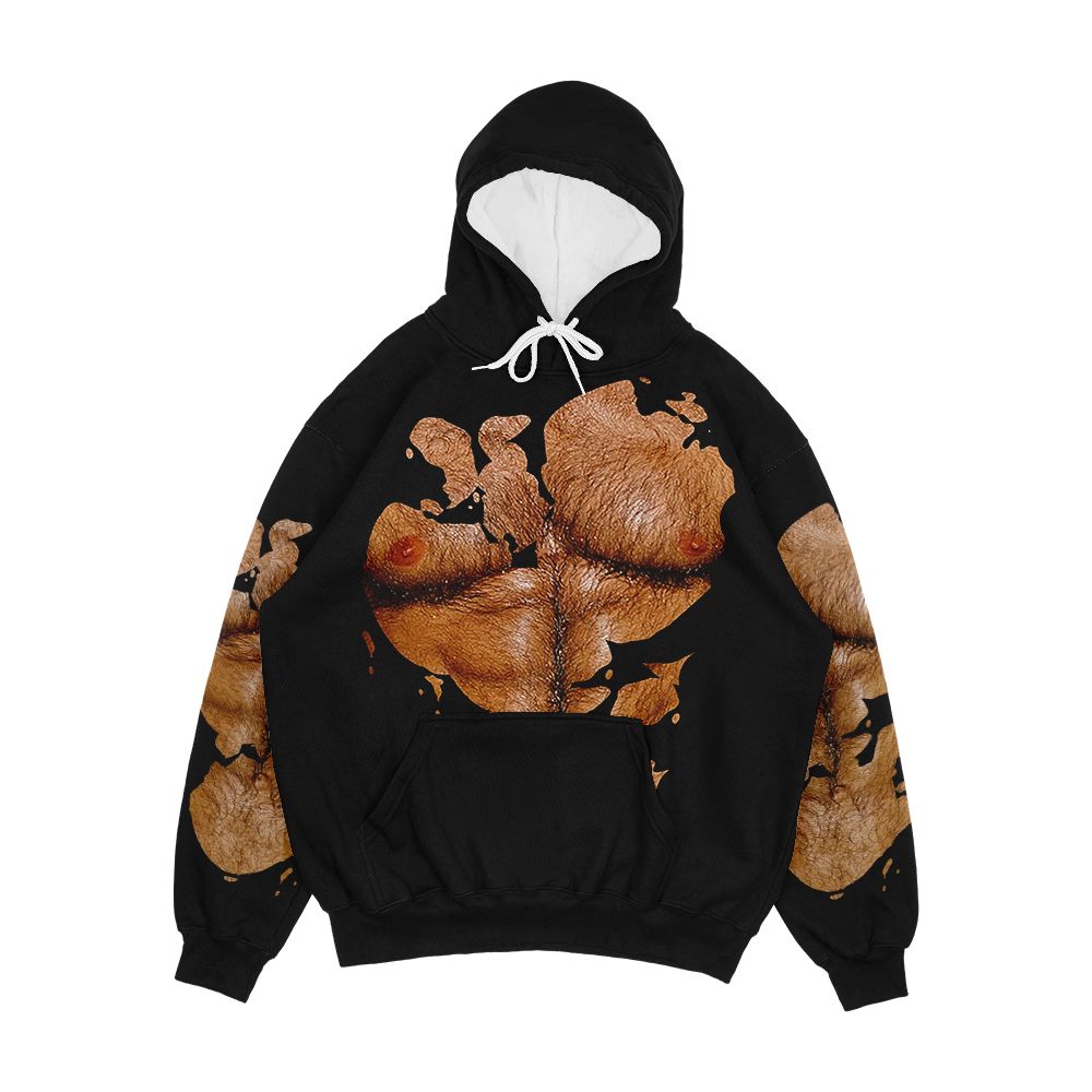 Muscleman With Torn Shirt Hairychest2 Men's All-Over-Print Hoodie
