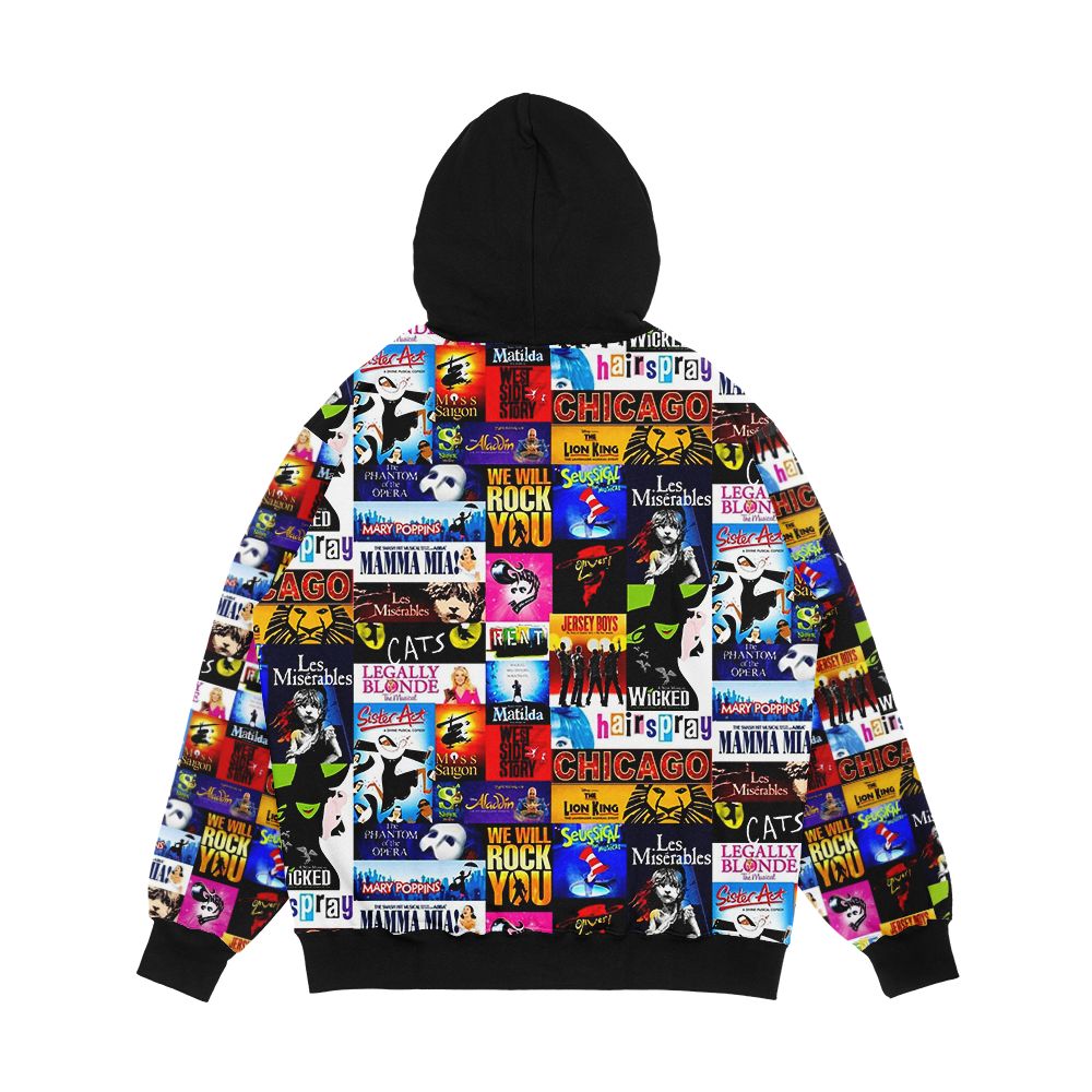 Musicals Men's All-Over-Print Hoodie - Image 2