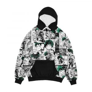 My Hero Academia Deku Manga Collage Men's All-Over-Print Hoodie