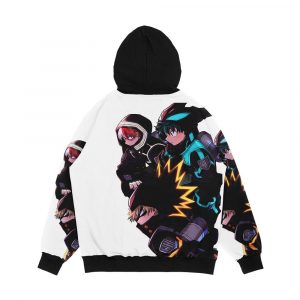 Alternative view of My Hero Academia World Heroes Mission Movie 3 Bakugo Deku Todoroki Men's All-Over-Print Hoodie