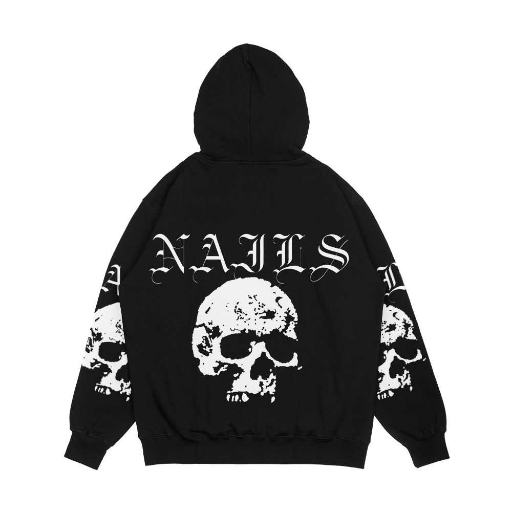 Nails Hardcore Punk Band White Men's All-Over-Print Hoodie - Image 2