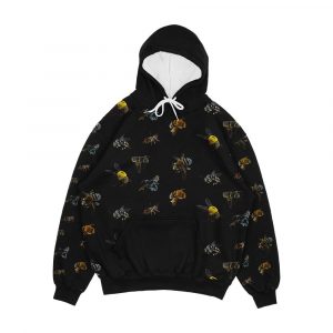 Native Australian Bees Pattern Men's All-Over-Print Hoodie