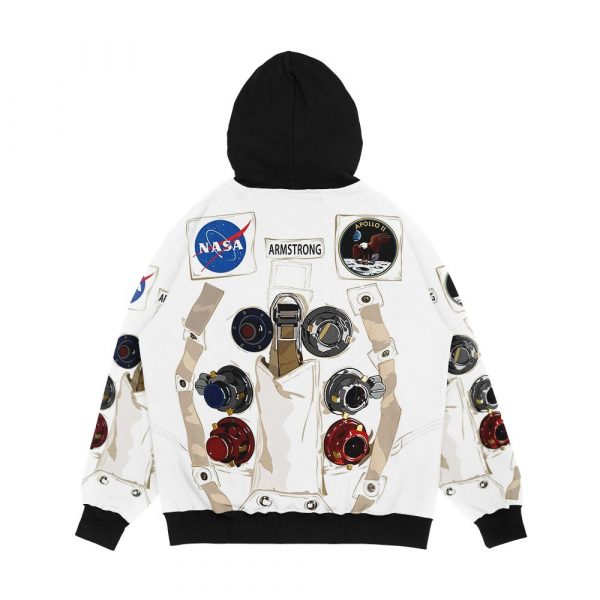 Neil Armstrong Nasa Astronaut Spacesuit Men's All-Over-Print Hoodie - Image 2
