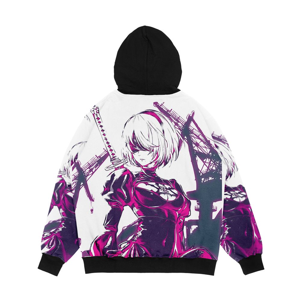 Neon Nier Men's All-Over-Print Hoodie - Image 2