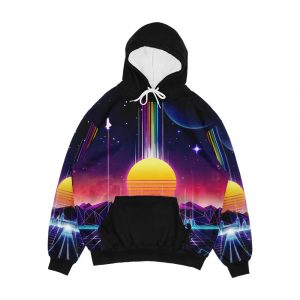 Neon Sunrise Men's All-Over-Print Hoodie