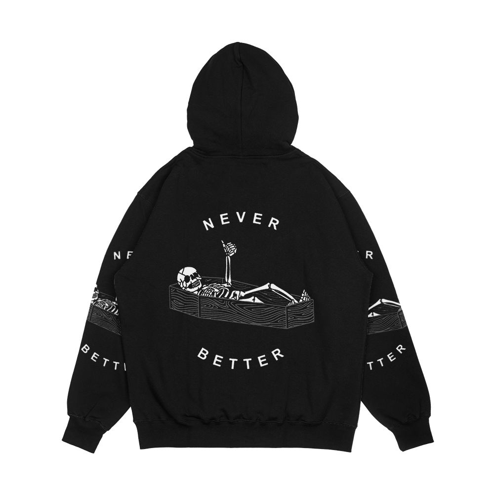 Never Better Men's All-Over-Print Hoodie - Image 2