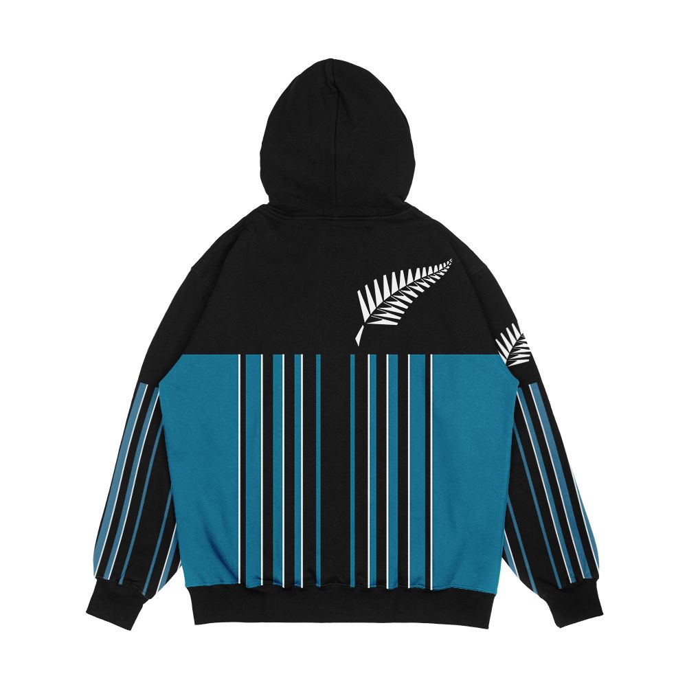 New Zealand World Series Cricket Late 90S Style Retro Replica Kit Men's All-Over-Print Hoodie - Image 2