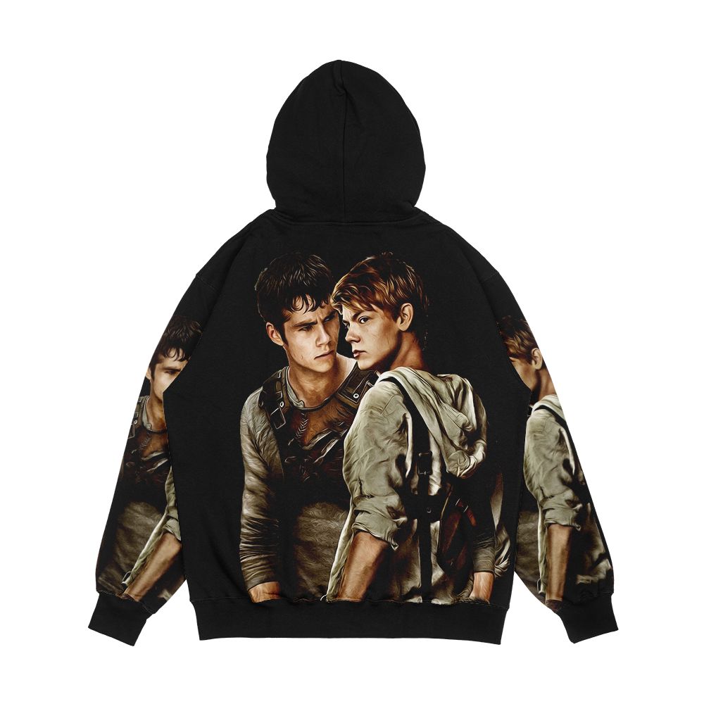 Newt X Thomas Maze Runner Aquarell Design Men's All-Over-Print Hoodie - Image 2