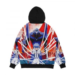 Alternative view of Newtype Evangelion Rei Men's All-Over-Print Hoodie