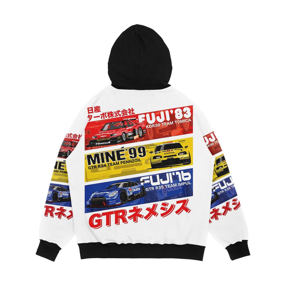 Nissan Gtr History Men's All-Over-Print Hoodie - Image 2