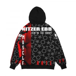 Alternative view of Nitzer Ebb Join In The Chant Muscle And Hate Men's All-Over-Print Hoodie