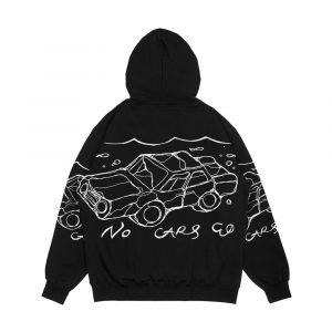Alternative view of No Cars Go By The Band Arcade Fire Illustrated Lyrics Men's All-Over-Print Hoodie