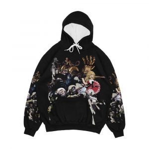 No More Heroes Top 10 Ranked Assassins Concept Art Collage Men's All-Over-Print Hoodie