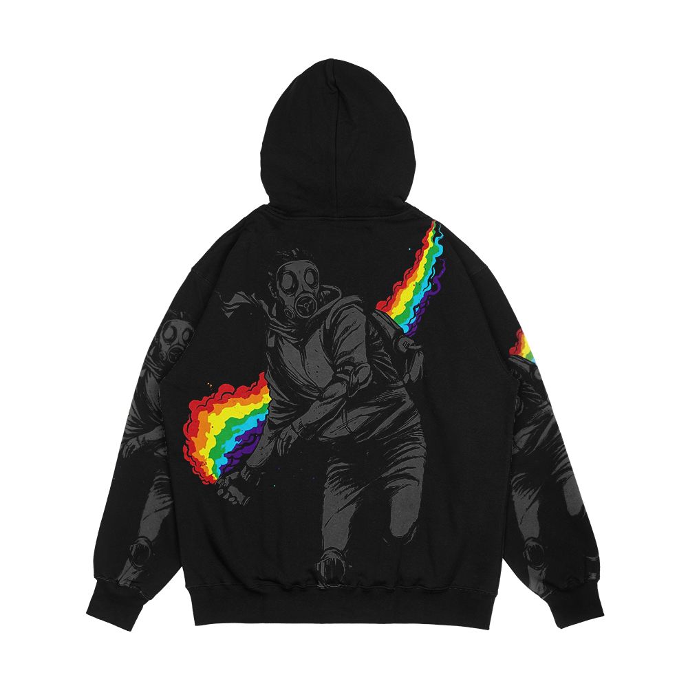 No More Tear Gas Men's All-Over-Print Hoodie - Image 2