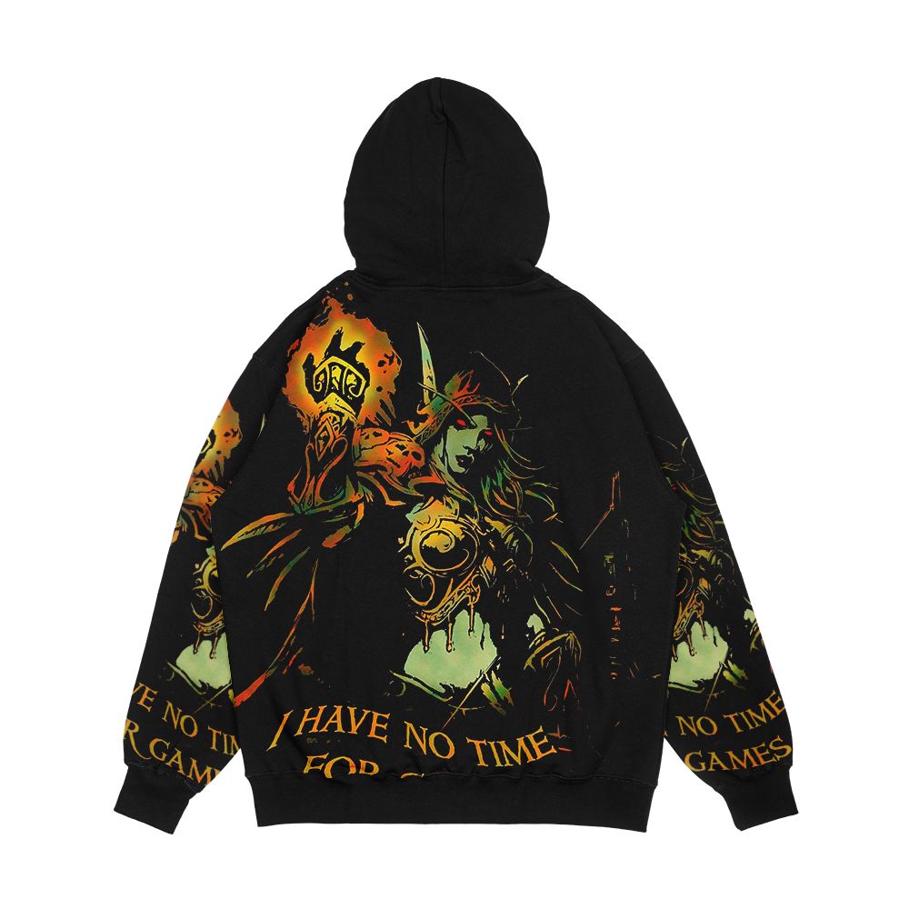 No Time For Games Men's All-Over-Print Hoodie - Image 2