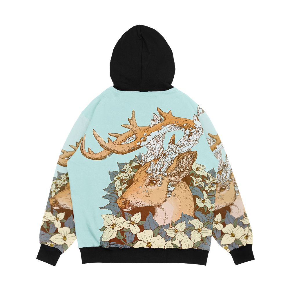 Non Typical Blue Quartz Buck Men's All-Over-Print Hoodie - Image 2