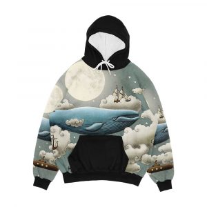 Ocean Meets Sky Men's All-Over-Print Hoodie