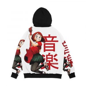 Alternative view of Ochako Uraraka Guitarist Big Men's All-Over-Print Hoodie