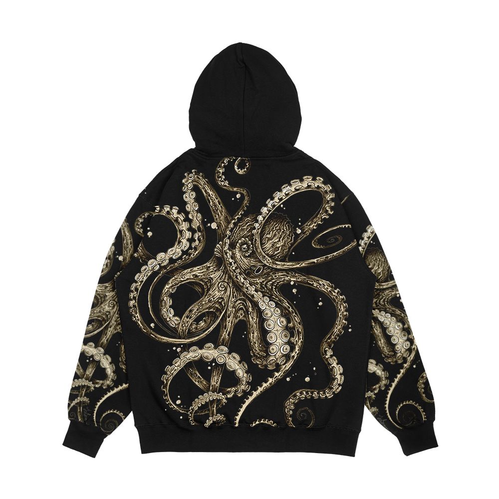 Octopsychedelia Sepia Men's All-Over-Print Hoodie - Image 2